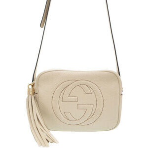Gucci Soho Disco Pebbled Leather Interlocking GG Tassel Crossbody Bag
